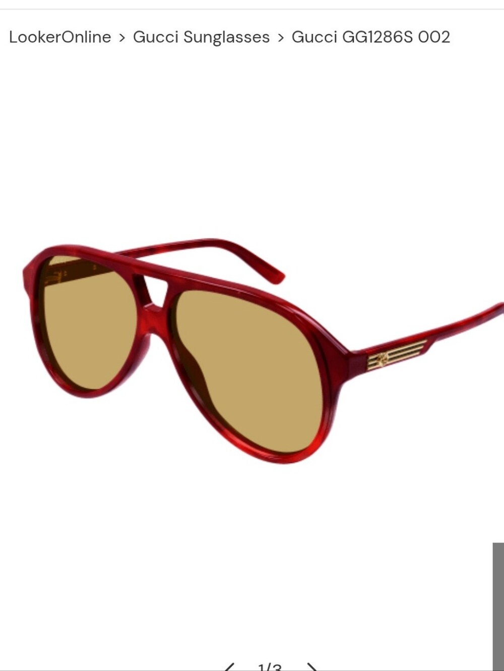 Gucci Gg1286s Unisex Havana Pilot Sunglasses